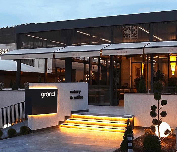 İleri Mimarlık tarafından tasarlanan GROND Eatary & Coffee iç mekan tasarımı görseli